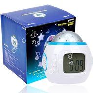 Alarm Clock, YiaMia(TM) Children Room Sky Star Night Light Projector Lamp Bedroom Alarm Clock with Sleeping Music...