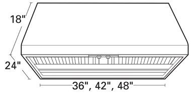 Air King AP1836-600 36-Inch Energy Star Advantage Series Professional Range Hood, 600-CFM, Stainless Steel Finish