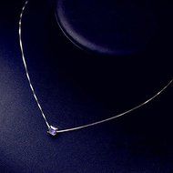 1pcs Women Fashion Crystal Love Box Pendant Sterling Silver Chain Necklace HPT N3