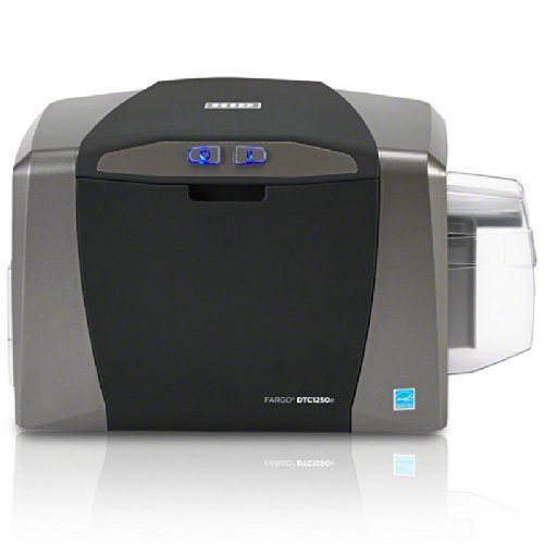 Fargo DTC1250e Single Sided USB Card Printer with Supplies Bundle - 50605
