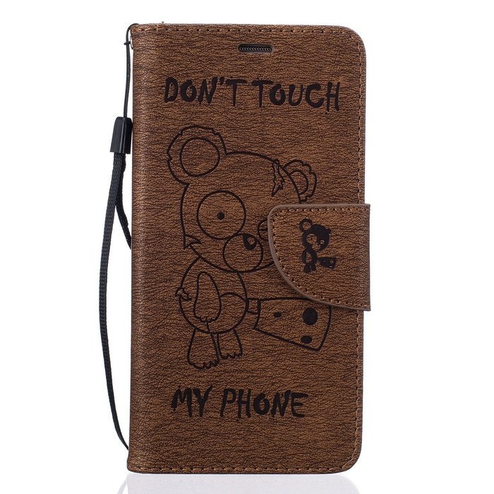 Galaxy Grand Prime Case, Galaxy Grand Prime Wallet Case,PHEZEN Cute Bear Don't Touch My Phone Design PU Leather... N30