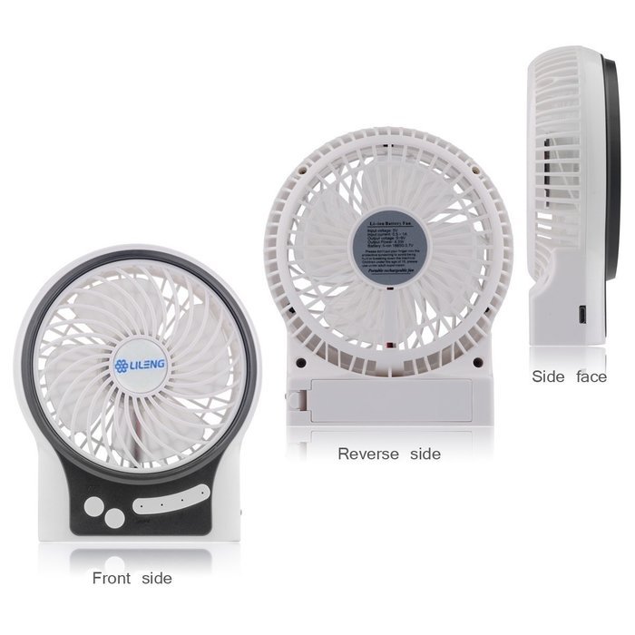 D-FantiX Portable Mini USB Fan Handheld Rechargeable Desktop Fan Personal Cooling Fan with Led Light Battery /... N25