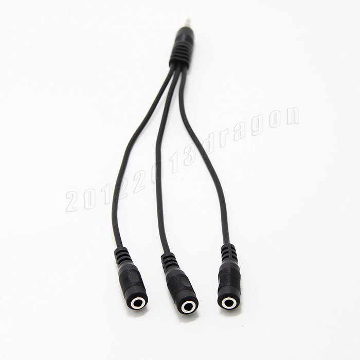 eBayson 3.5mm (1/8") TRS 1 Male To 3 Female 3 Way Stereo Headphone Splitter N2