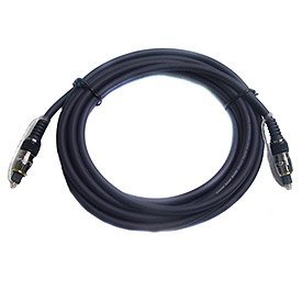 Calrad Electronics 55-502-50 Fiber Optic Toslink Cable with Metal Housings - 50ft