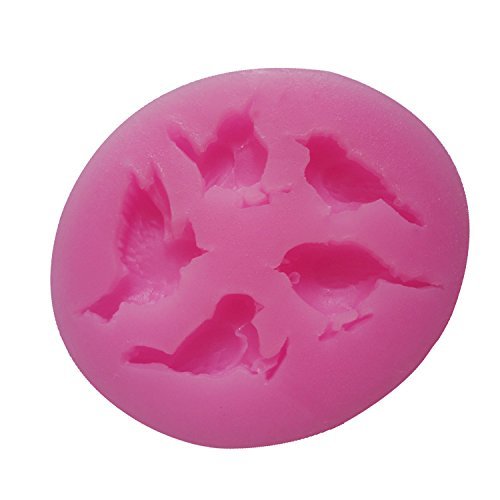 Kitty-Party DIY 3d Silicone Mold Tray 5 Mini Birds Flying Birds Shaped Cake Decorating Mold