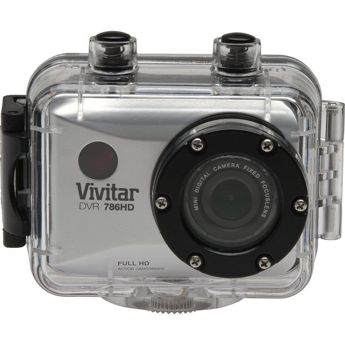 Vivitar DVR783-SIL 5.1MP Digital Action Camcorder with Bike and Helmet Mount (Silver) N5
