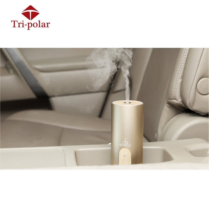 Tri-polar 50mlPortable Wood Grain Ultrasonic Mist Whisper-Quiet Vehicle-Mounted Aromatherapy Essential Oil Diffuser... N9