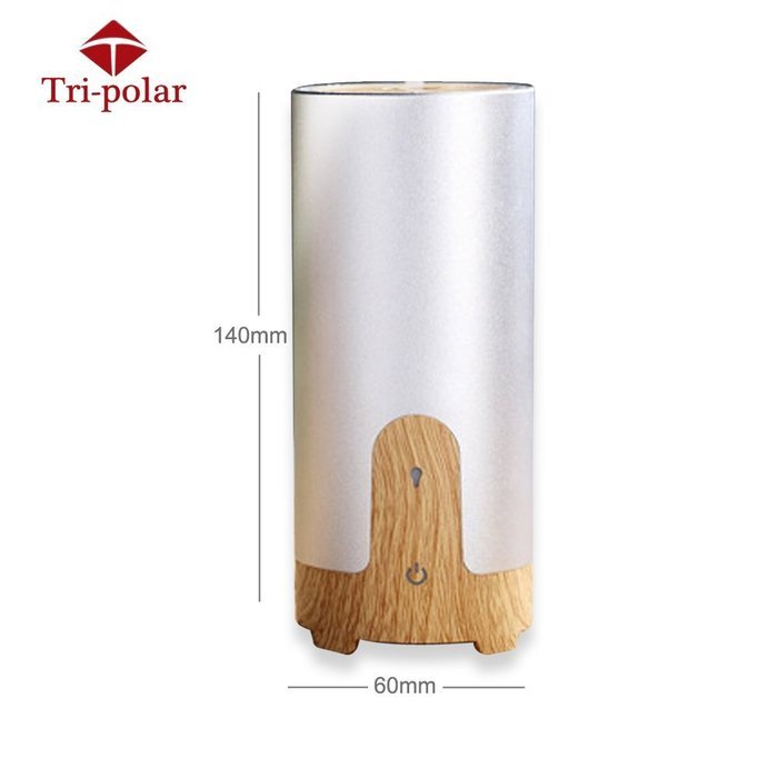 Tri-polar 50mlPortable Wood Grain Ultrasonic Mist Whisper-Quiet Vehicle-Mounted Aromatherapy Essential Oil Diffuser... N12