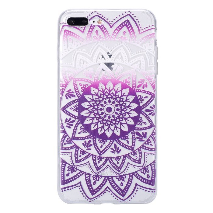 iPhone 7 Plus Case, PHEZEN Henna Mandala Floral Design [Scratch Resistant] Clear TPU Bumper Case Soft Rubber Gel... N34