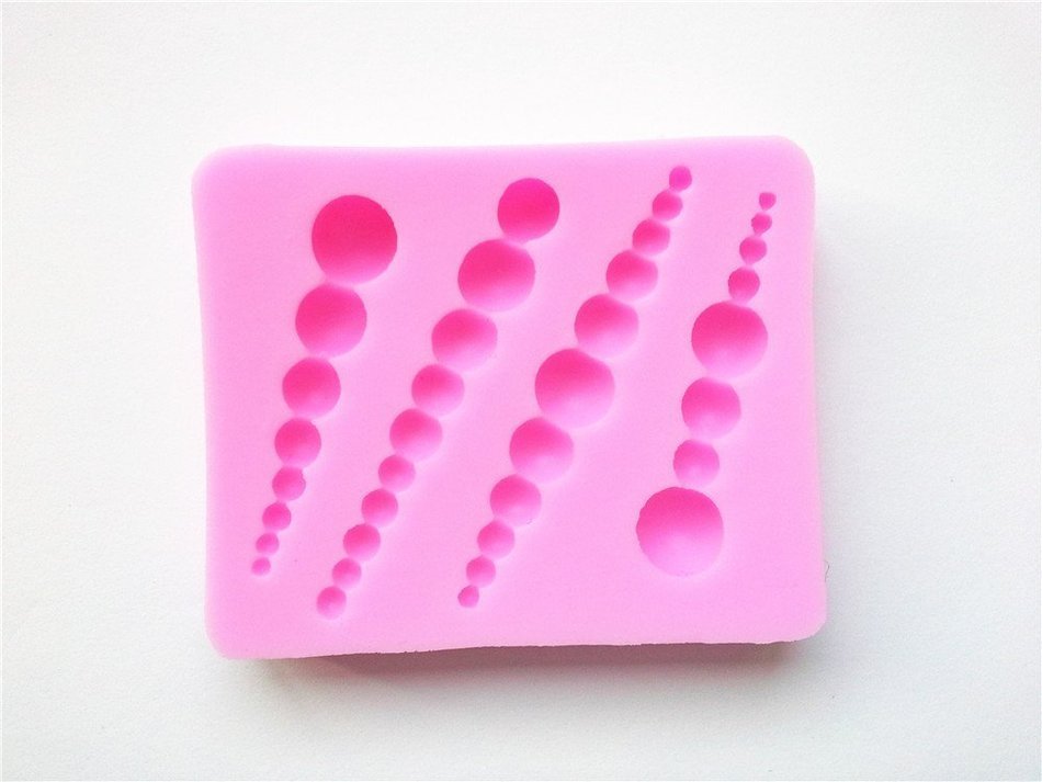 Wocuz W0222 Short Pearl Shaped Silicone Mould Fondant Mold Silicone Sugar Mini Mold Craft Molds DIY Cake Decorating N2