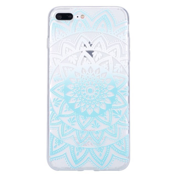 iPhone 7 Plus Case, PHEZEN Henna Mandala Floral Design [Scratch Resistant] Clear TPU Bumper Case Soft Rubber Gel... N46