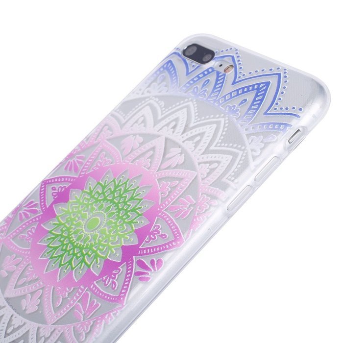 iPhone 7 Plus Case, PHEZEN Henna Mandala Floral Design [Scratch Resistant] Clear TPU Bumper Case Soft Rubber Gel... N48