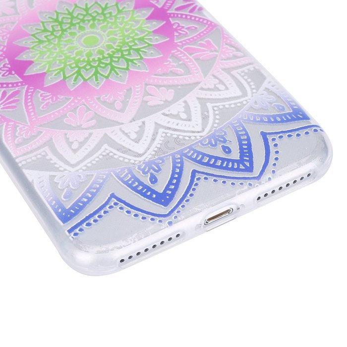 iPhone 7 Plus Case, PHEZEN Henna Mandala Floral Design [Scratch Resistant] Clear TPU Bumper Case Soft Rubber Gel... N49
