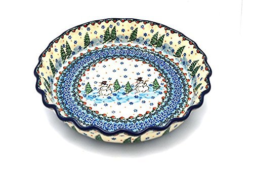 Polish Pottery Baker - Pie Dish - Fluted - Unikat Signature U4661