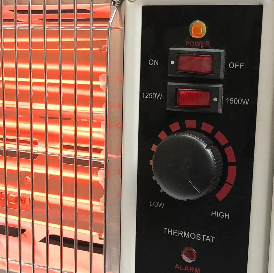 Premium Heater Adjustable Thermostat Radiant White Electric Indoor Outdoor Low Profile N2
