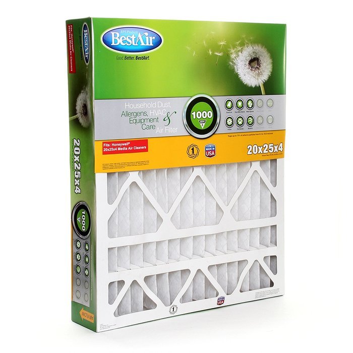 BestAir HW2025 Honeywell Pleated Filter 20X25X4 N4
