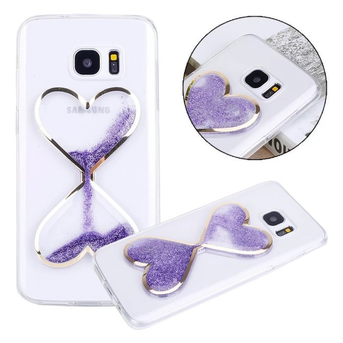 Galaxy S7 Edge Case,Phezen Glow in the Dark Luminous Sand Flowing Transparent Bling Glitter Liqiud TPU Case Cover...