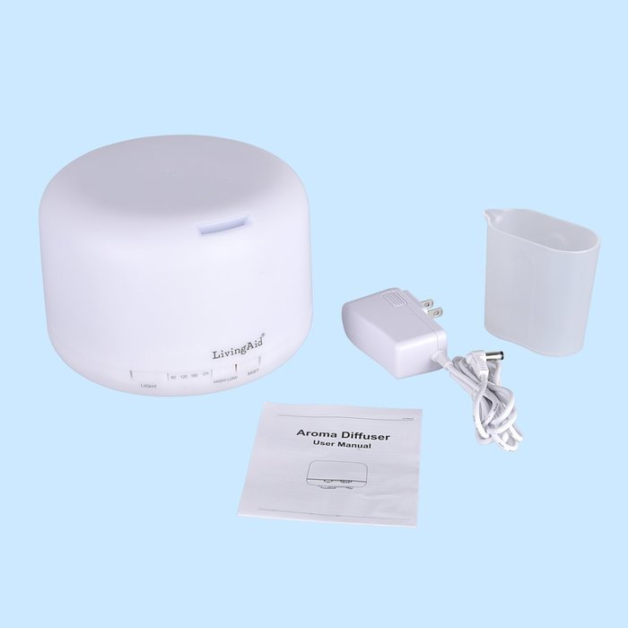 Essential Oil Diffuser - 500ml Premium Cool Mist Aroma Humidifier with 7 Color Changing LED Lamps,Waterless Auto... N2