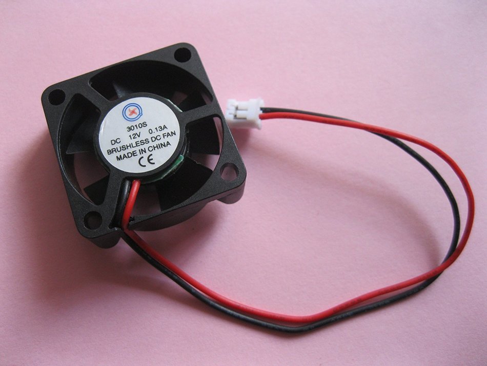 2 pcs Brushless DC Cooling Fan 12V 3010S 5 Blades 2 wire 30x30x10mm Sleeve-bearing Skywalking N4