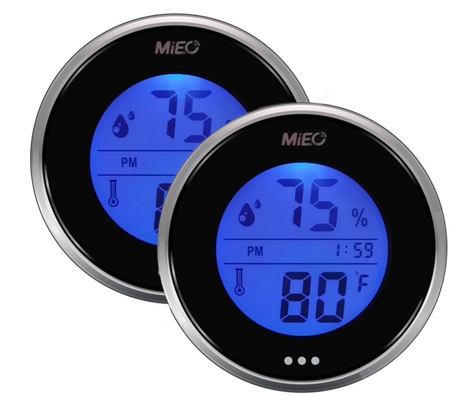 Incubator Thermometer Hygrometer with Hi/Low Memory and Touch Checking Button in Blue Light.Mieo N11