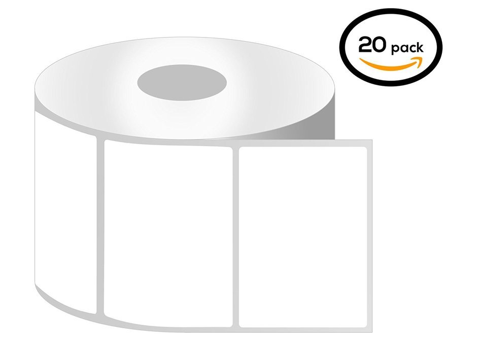 1 Inch Core - 4 x 3 Zebra Compatible Direct Thermal Labels 20 Rolls for Zebra Desktop Printer GC420d GC420t GK420d...