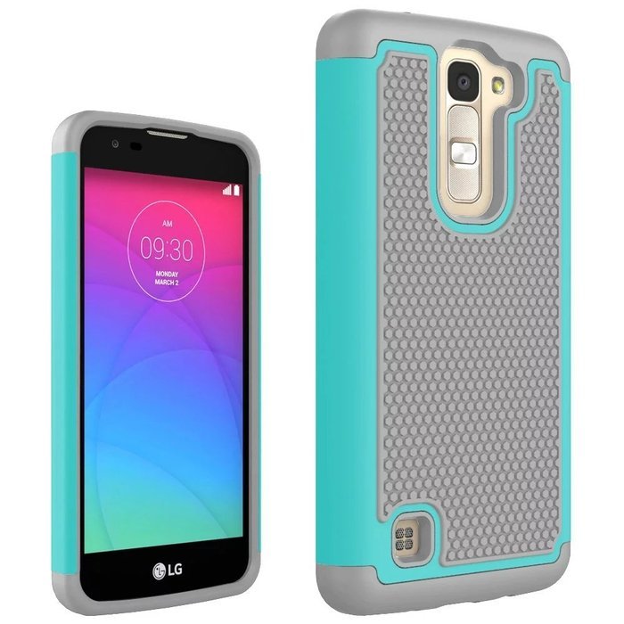 LG K10 Case, ARSUE [Drop Protection] [Shock Absorption] Hybrid Dual Layer Armor Defender Protective Case Cover... N15