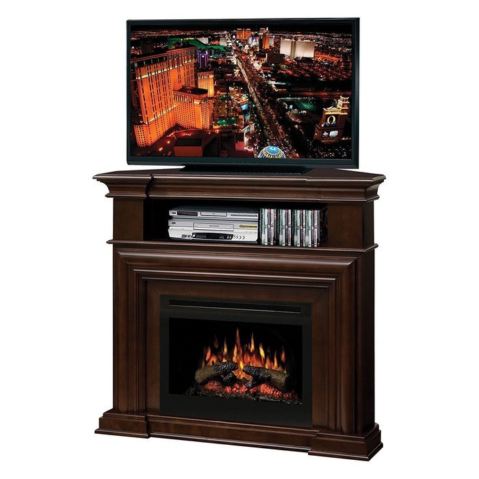 Montgomery 47" TV Stand with Electric Fireplace Finish: Espresso, Insert Style: Log Set N2