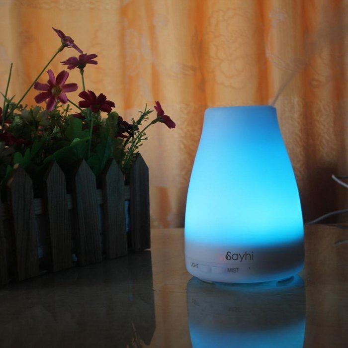Sayhi 120 Milliliter Ultrasonic Mist Aroma Humidifier Aromatherapy Essential Oil Diffuser for Room,Car N6