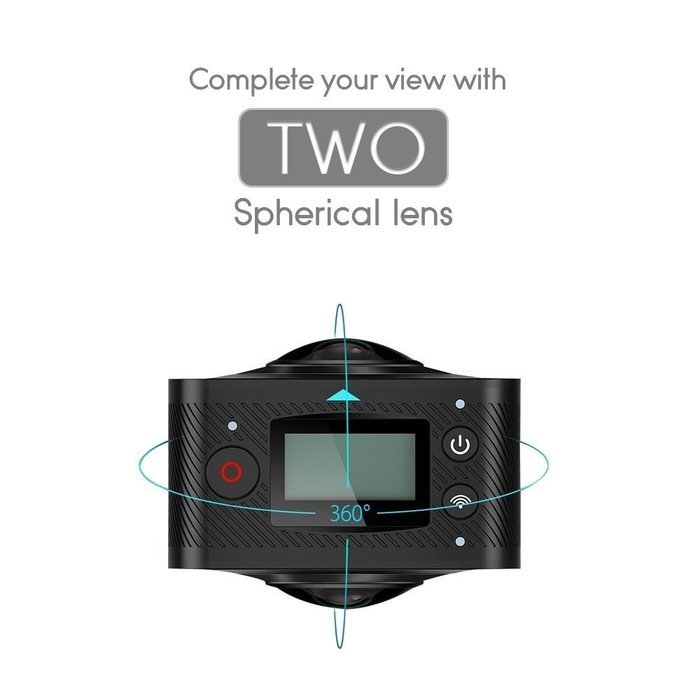 720&deg; Wifi Panoramic VR Camera with Dual Spherical Lens Sport DV