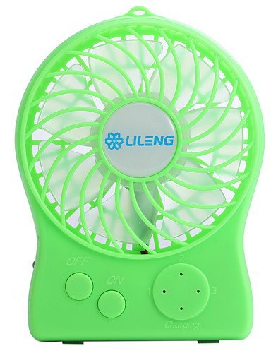 LBLI Desktop Fan For Chlidren USB Charging&Lithium Battery Power Supply 3 Speeds Mini Portable Fan , purple JIAJU-YONGPING... N4