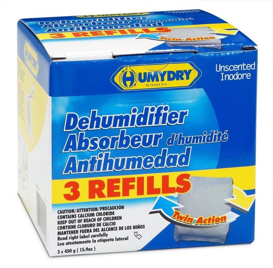 HUMYDRY USA4311803C6 Unscented Moisture Absorber Refill, 15.9-Ounce, 3-Pack N3