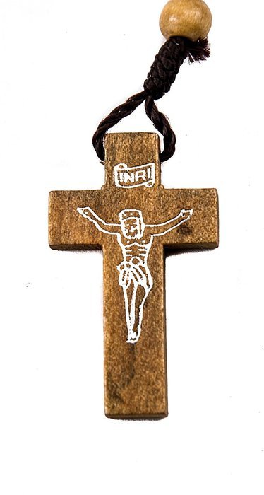 Unique Catholic Praying Rosary Jesus Crucifix Jerusalem Olive Wood Beads 12.4" N3