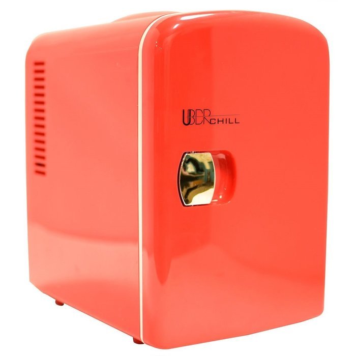 Uber Appliance UB-CH1 Uber Chill 6 can retro personal mini fridge for bedroom, office or dorm (Gun Metal (silver))