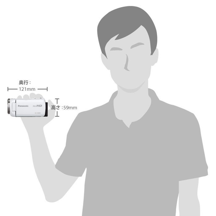 Panasonic HD video camera V360M 16GB high magnification 90 times zoom white HC-V360M-W - International Version... N3