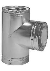 Metal-Fab Stainless Insulated Tee with Tee Cap - 6 Inch