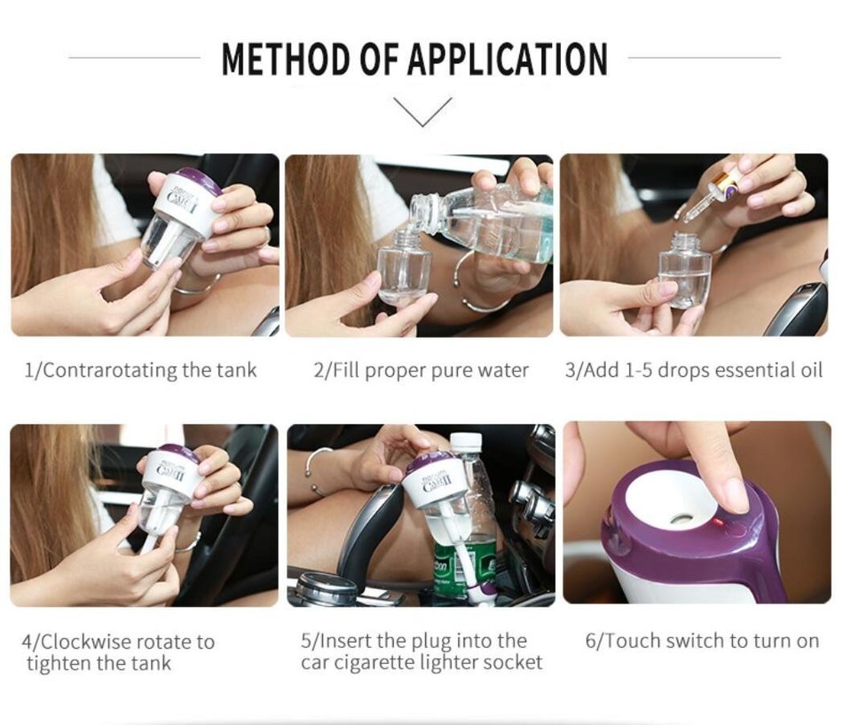 Car Humidifier and Aromatherapy Essential Oil Diffuser with 2-Usb Ports Car Charger, Namum II Waterless Auto Shut-off... N12