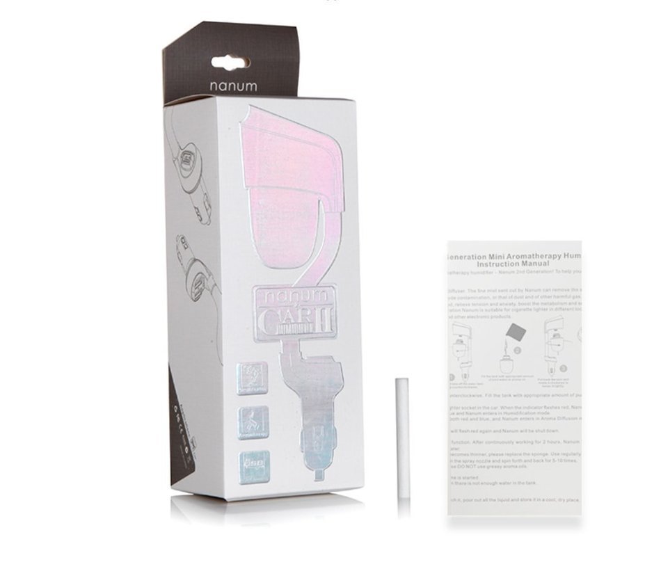 Car Humidifier and Aromatherapy Essential Oil Diffuser with 2-Usb Ports Car Charger, Namum II Waterless Auto Shut-off... N13