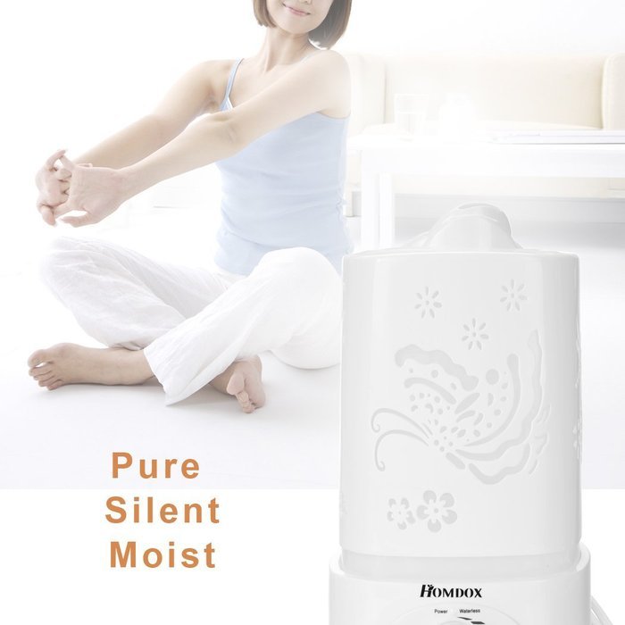 Homdox 1.5L Ultrasonic Cool Mist Humidifier, Essential Oil Diffuser Aroma Humidifier Air Diffuser, 7 Color LED... N6