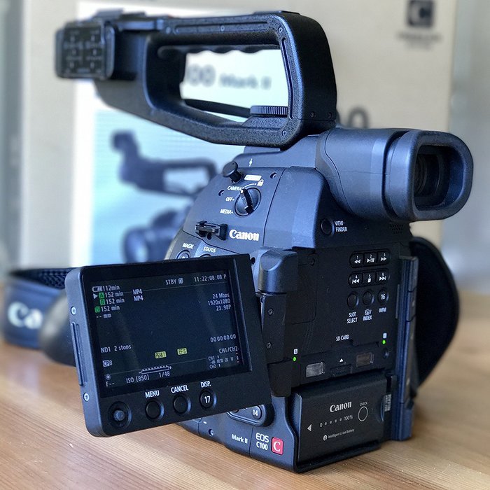 Canon EOS C100 Mark II Cinema EOS Camera with Dual Pixel CMOS AF (Body Only) (International Model) No Warranty