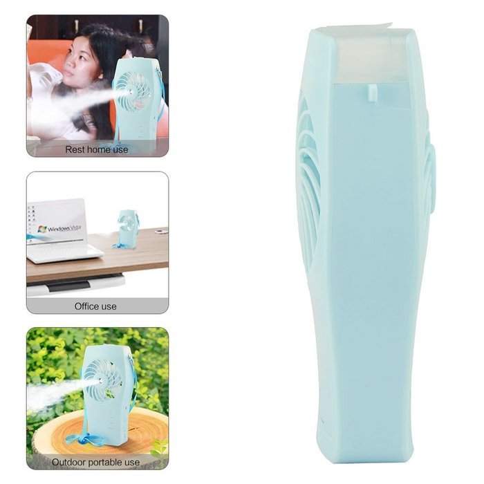 Welltop Handheld Mist Fan Misting Fan Personal Cooling Mist Humidifier AA Battery/USB Powered Water Spray Fans... N6