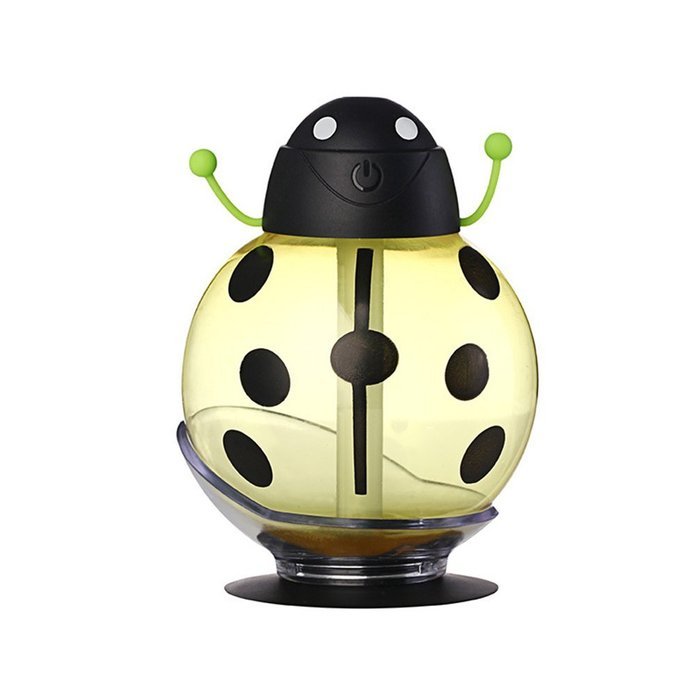 IPUIS 260ML Beetle Mini USB Humidifier Purifier with LED Light 360 Degree Rotation for Office Home School Travel...