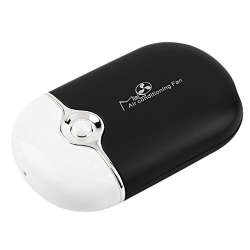 Rechargeable Portable Mini Handheld Air Conditioning Cooling Fan USB Cooler BE, Can be placed on the desk, hang... N11