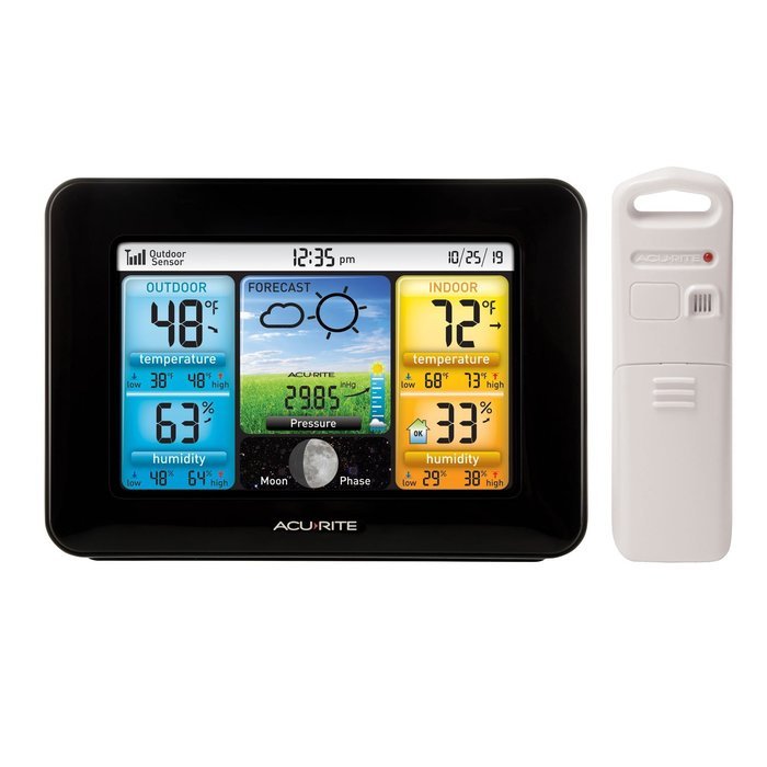 AcuRite 02077RM Color Weather Station with Temperature, Humidity and Forecast N3