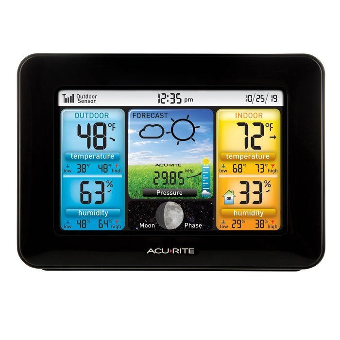 AcuRite 02077RM Color Weather Station with Temperature, Humidity and Forecast N4