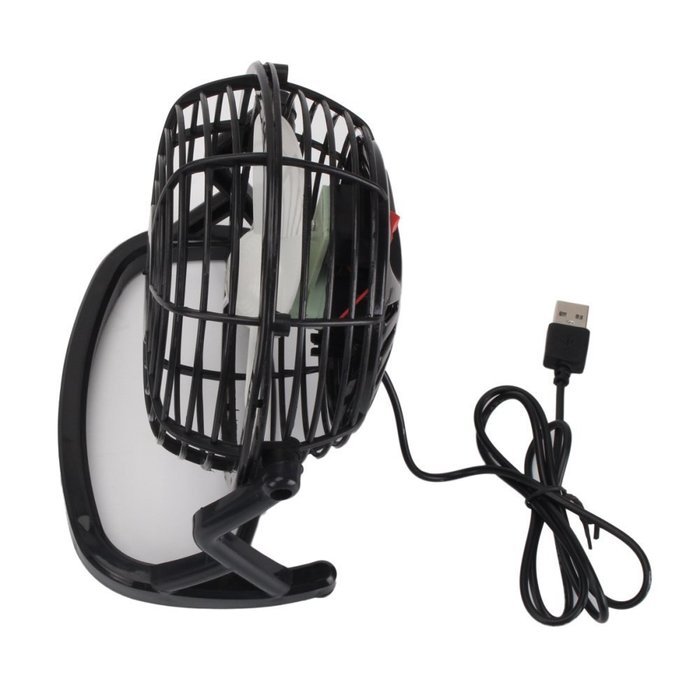 Mini Portable USB Fan Desktop Mute Cooler Fan for Tablet Laptop Computer Black N2