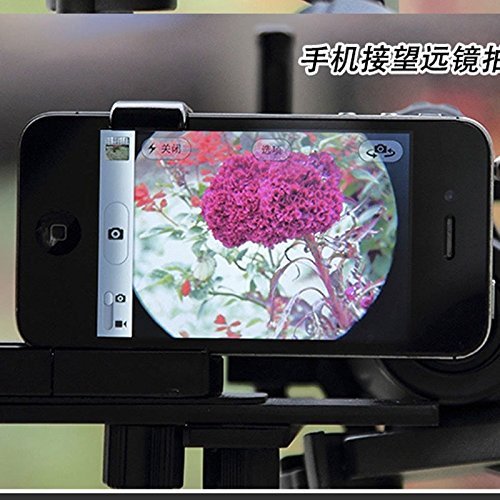 Fully Metal Telescope Camera Adapter Smartphone Adapter with 2 Phone Brackets for Telescope Microscope Binocular...