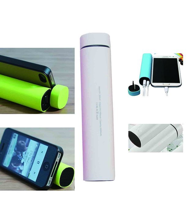 Mfine Portable power bank unique phone stand with mini speaker for iPhone, iPod, Samsung, Mobile Phones & more... N4