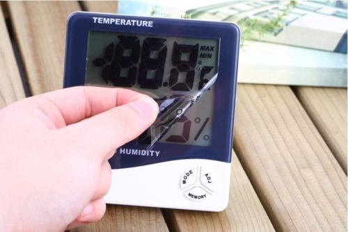 LanLan Hot sale!! New LCD Digital Thermometer Temperature Humidity Meter Hygrometer Clock HTC-1 free shipping... N3