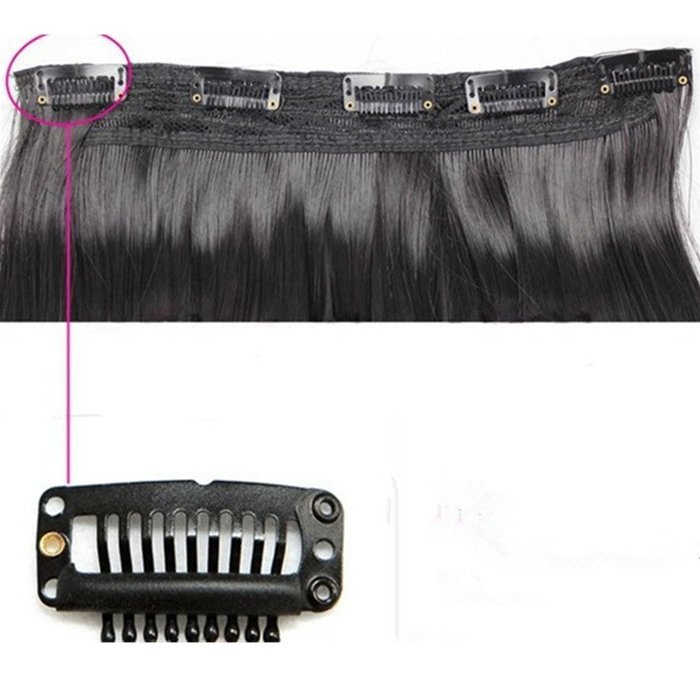 Spritech(TM) New Stylish One Piece Light Brown Women Long?Straight?Hair Extension 5 Clips Hairpiece