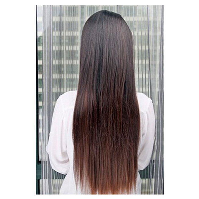 Spritech(TM) New Stylish One Piece Light Brown Women Long?Straight?Hair Extension 5 Clips Hairpiece N3